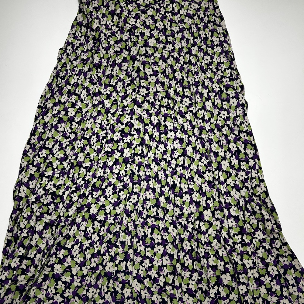 Anne Klein Flowered A-Line Maxi Skirt for Casual Wear